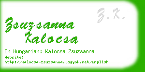 zsuzsanna kalocsa business card